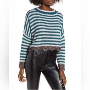 Prima Tinsel Striped Sweater Women's Green White XMAS Christmas XXL